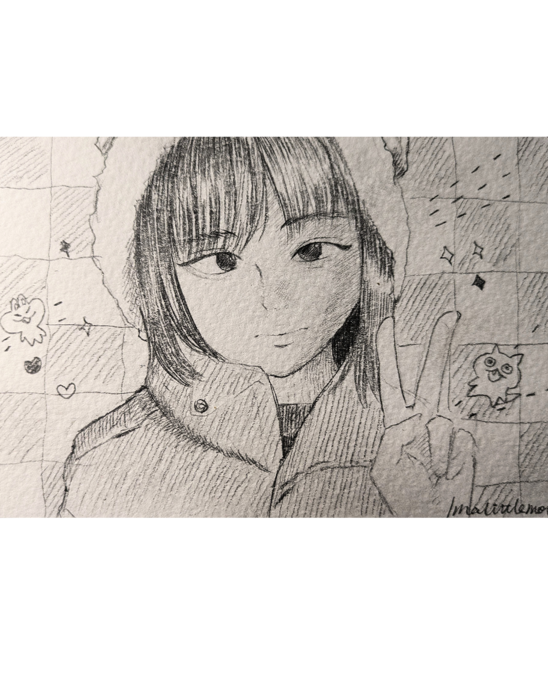 Mole Portrait Original Pencil Art