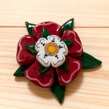 Tudor Rose/Yorkshire Rose (Can be made in to Fridge Magnet or Pin)